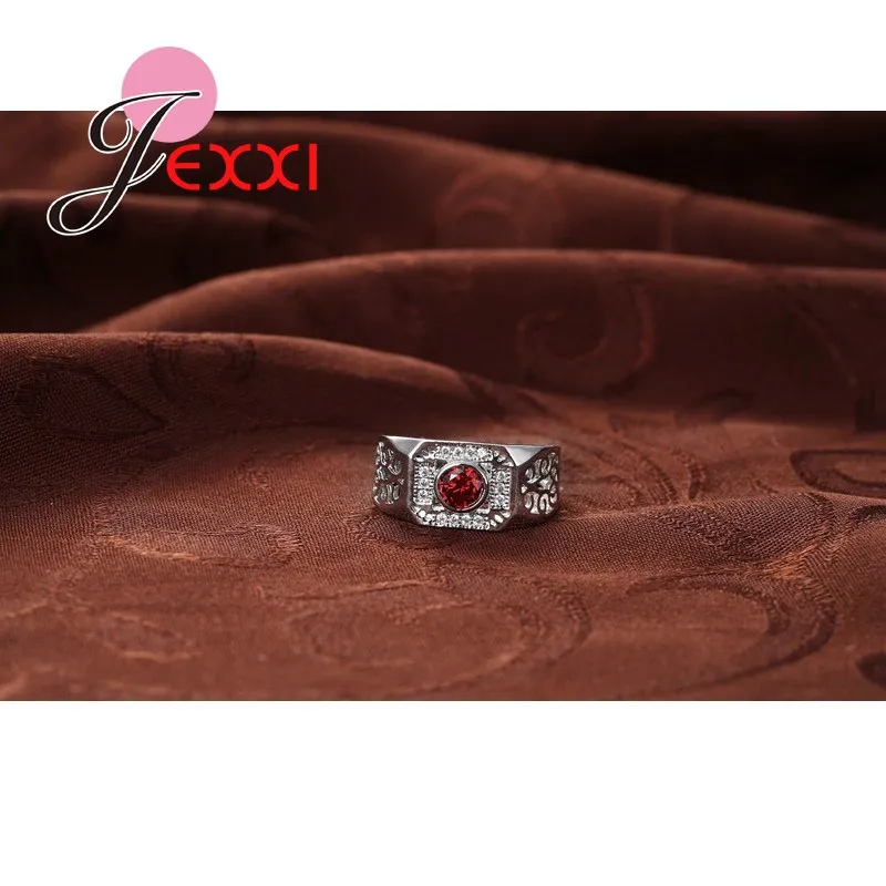 Женское кольцо из серебра 925 пробы с прозрачным Красным Кристаллом|wedding rings|women