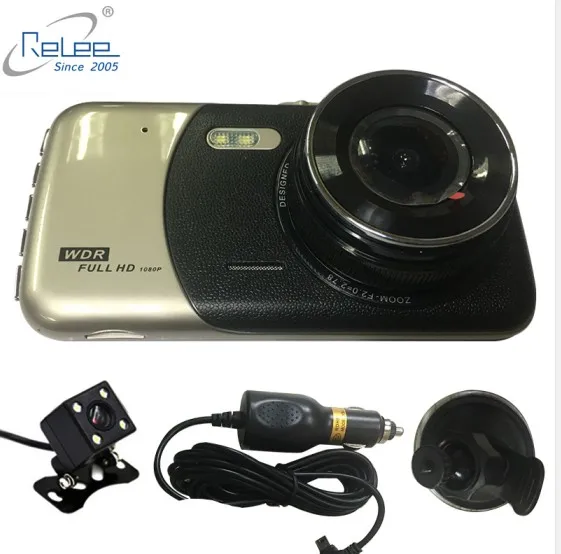 Dual lens car camera hign качество 2ch камера 3,6 дюймов дисплей ночного видения Автомобильный видеорегистратор full hd 1080 p двойная камера для автомобиля - Название цвета: Dual lens car camera
