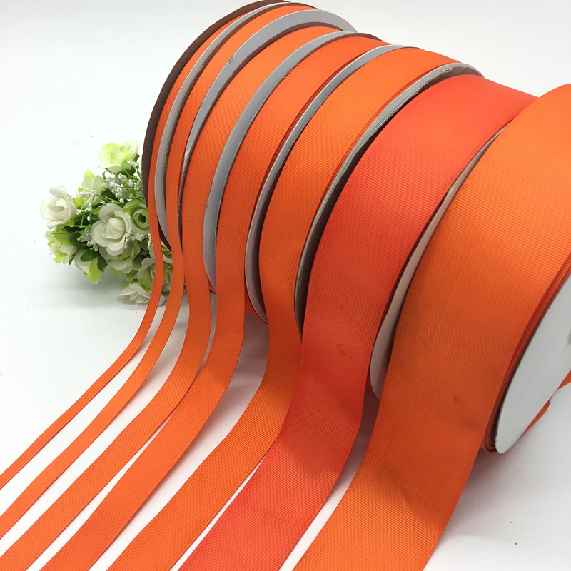 5 ярдов оранжевая монохромная лента в рубчик шириной 6 мм 10 15 20 25 38 50 банты для