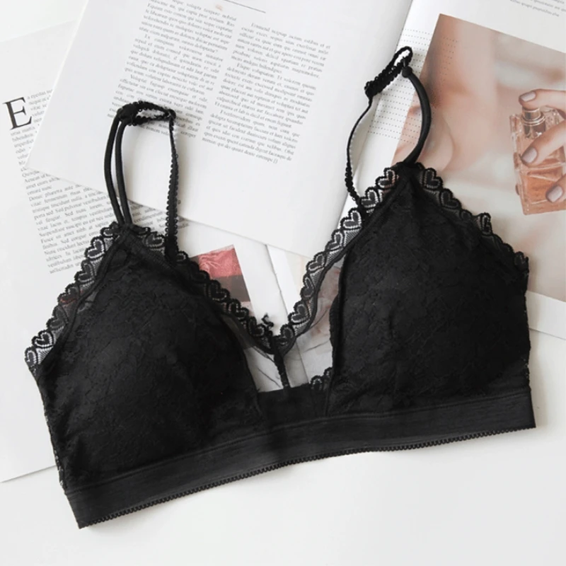 Новинка сексуальные женские укороченные топы кружевной бюстгальтер с мягкими