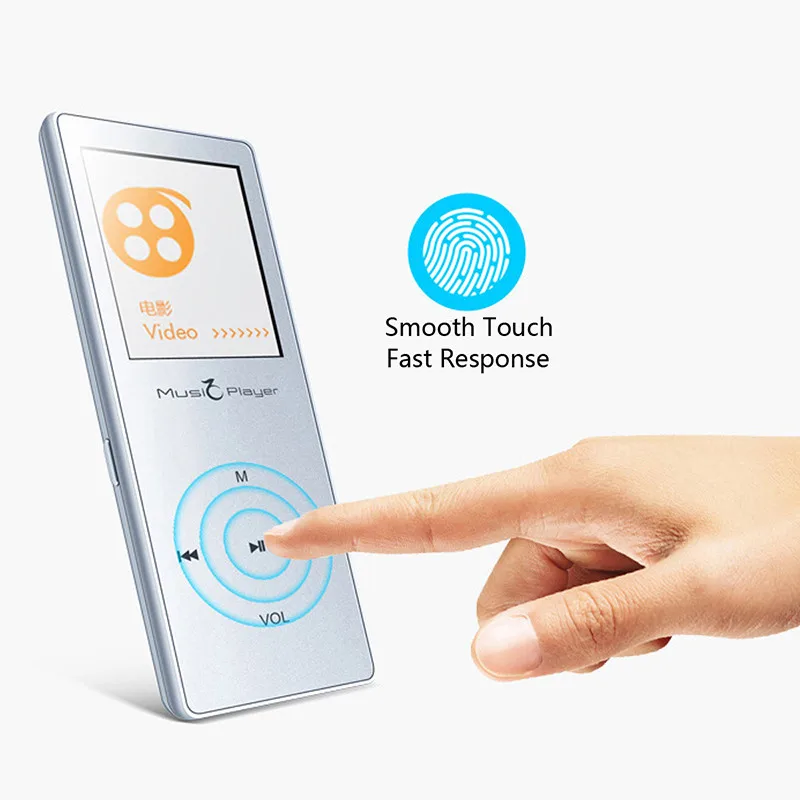 MP3 плеер LEORY X01 с bluetooth Hi-Fi без потерь mp3-плеер 8 ГБ 1 дюйма сенсорный экран поддержка