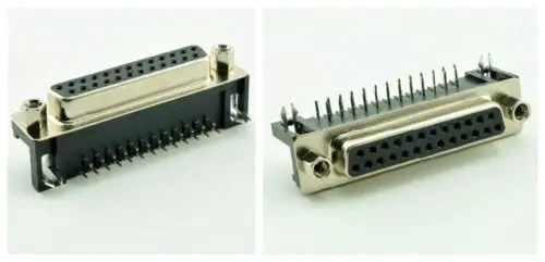 2 шт. D-SUB DB25 под прямым углом 25 Pin гнездовой разъем PCB ряда DR25F Интерфейс |