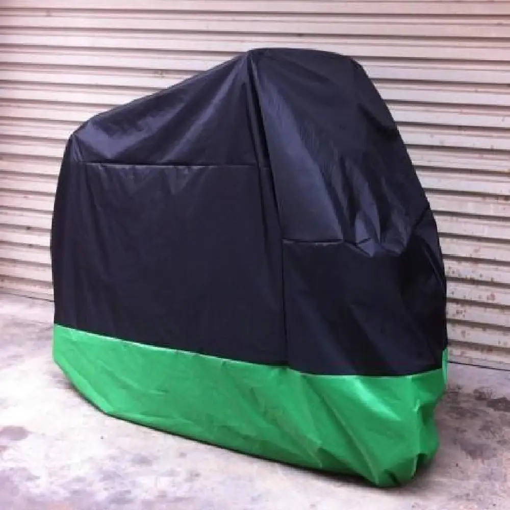 Partol L Black Green Motorcycle Cover Weatherproof Fadeproof Washable Anti-UV Protect Motorbike Against Rain Snow Dirt Sun Rays |