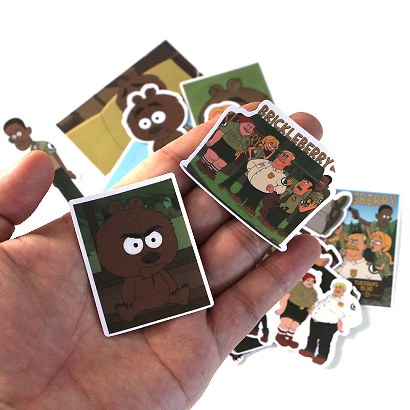 19 шт. Brickleberry мультфильм винтажные изделия ручной работы Скрапбукинг альбом багаж ноутбук мотоцикл трафарет Водонепроницаемая наклейка E0044