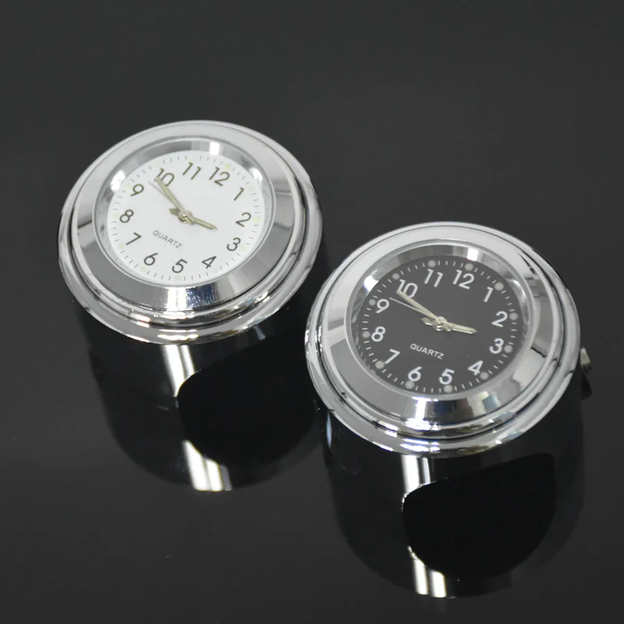 Водонепроницаемые хромированные кварцевые часы с креплением на руль мотоцикла