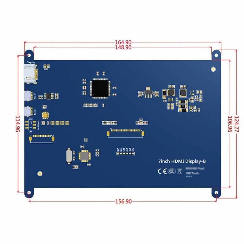 Горячие Продажа Новые 7 дюймов 1024*600 для Raspberry Pi 2B/3B/3B + ЖК дисплей емкостный