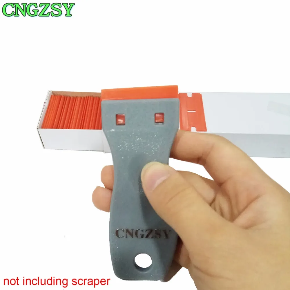 CNGZSY 100 шт. лезвия для бритвы 1 5 &quotпластиковые двойные наклеек клей скребок