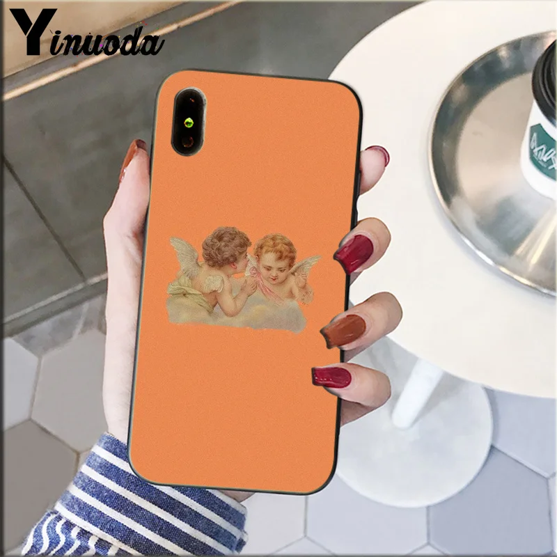 Yinuoda Renaissance angels черный ТПУ Мягкий силиконовый чехол для телефона Apple iPhone 8 7 6 6S Plus X XS MAX 5 5S SE XR чехол