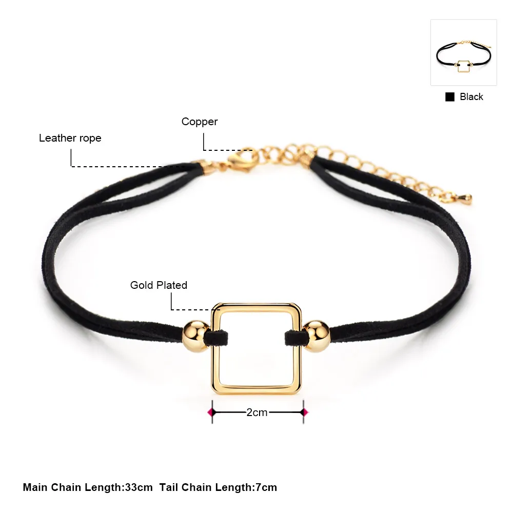 Цепочка чокер Neoglory в готическом стиле женская модный цвета розового золота