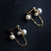pearl earrings gold filled jewelry handmade vintage earrings minimalist oorbellen pendientes boho women earrings