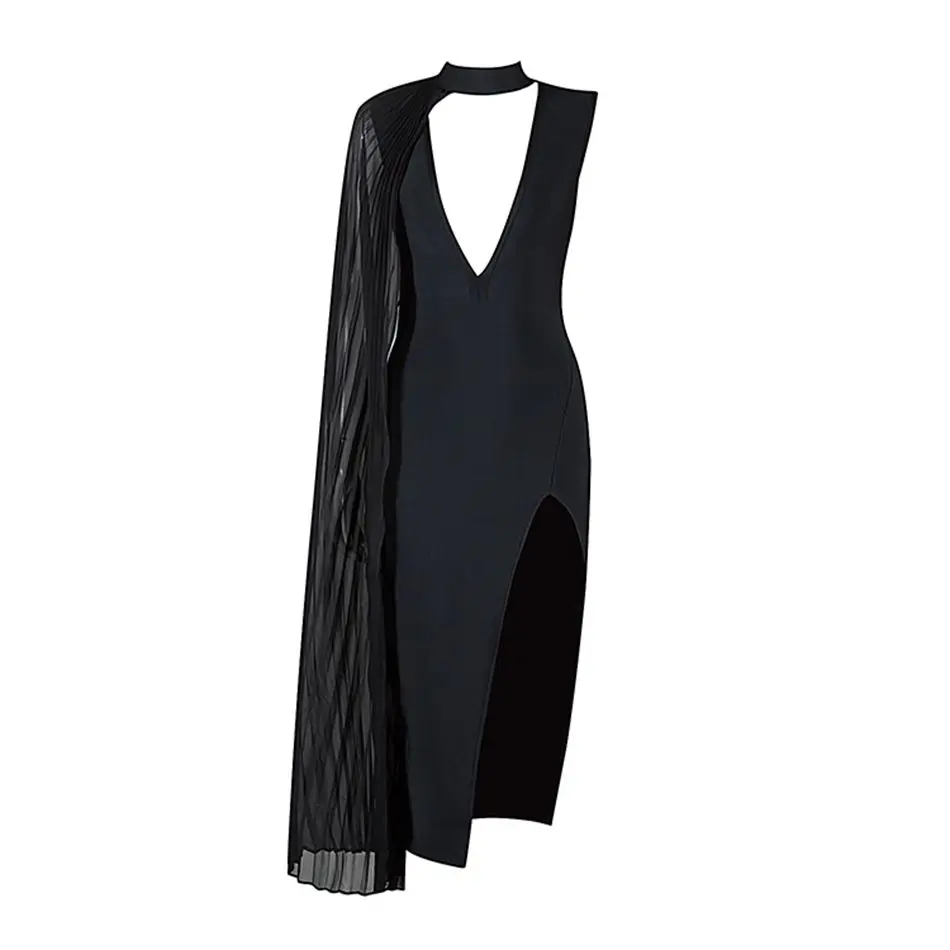 Seamyla, новинка, Бандажное платье, летнее, vestidos, без рукавов, черное, подиумное платье, женское, сексуальное, Slipt, бодикон, знаменитостей, платья для вечеринок