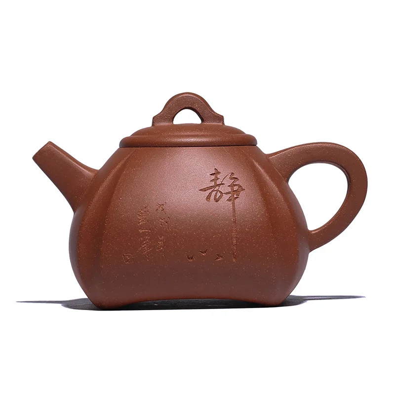 Purple Sand Teapot Raw Mine Downhill Sludge Hand-made Corner Drawing Stone Pot Factory Direct Selling One Substitute | Дом и сад