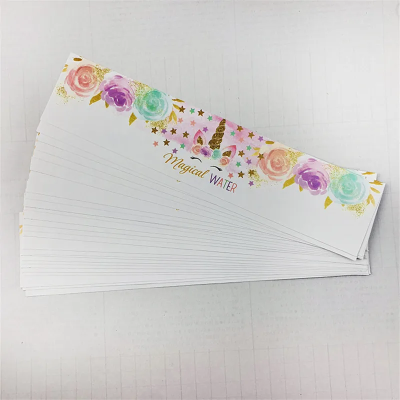 24 шт. наклейки для бутылки единорога детские украшения в виде на день рождения