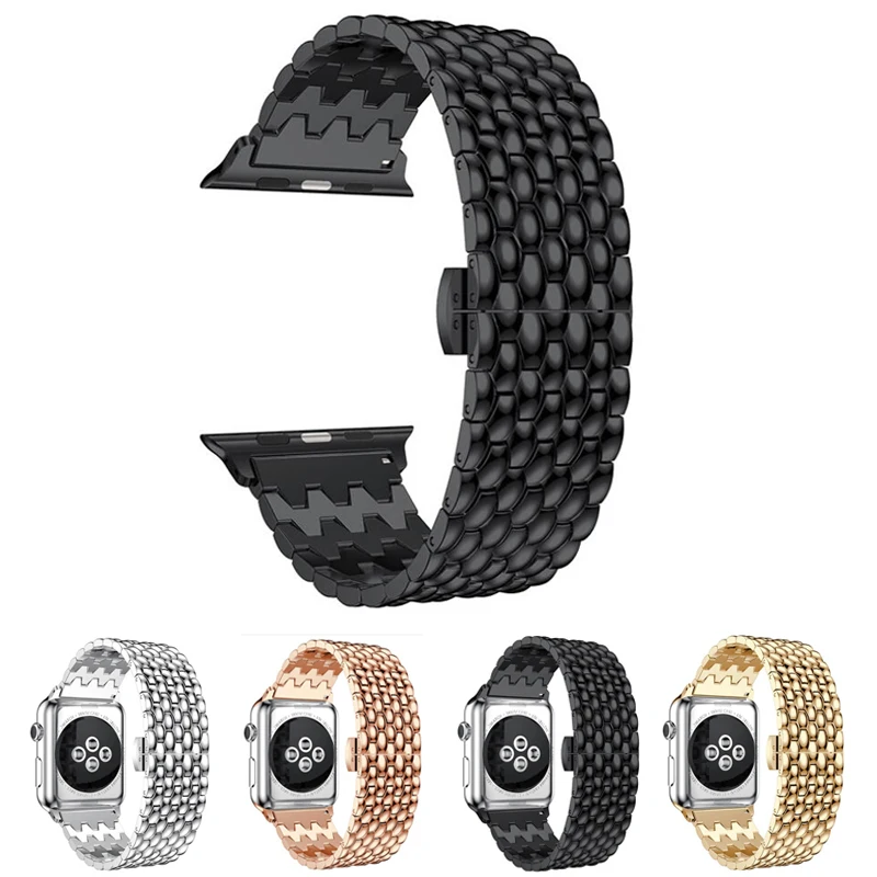 Ремешок из нержавеющей стали для Apple Watch Series 4 3 2 1 iWatch 40 мм 44 38 42 мм|Ремешки часов| |