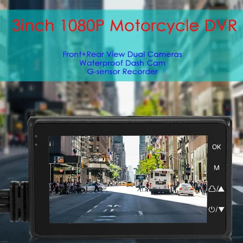 VODOOL SE600 Видеорегистраторы для мотоциклов Dash Cam 3 0 &quotспереди и сзади Двойной