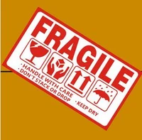1000pcs fragile stickers goods stacked up gently do not pressure do not drop international express logistics labels 9x5cm
