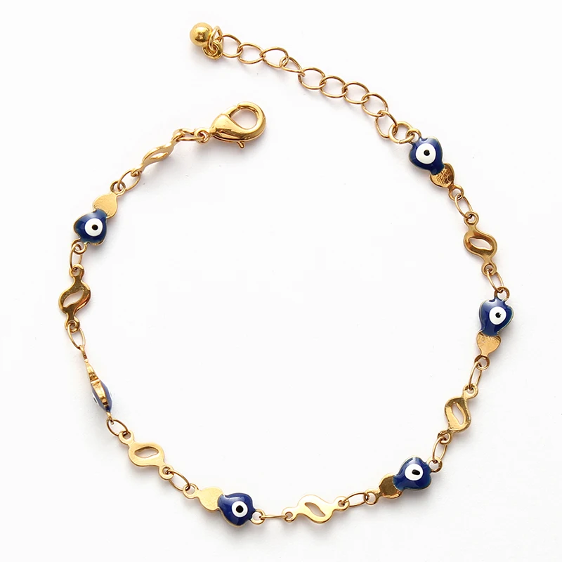 Повезло глаз с геометрическим узором в форме сердца браслеты подвесками капель