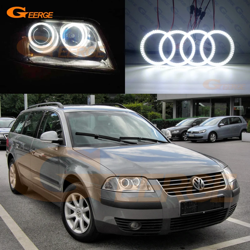 Для Volkswagen VW Passat B5.5 3BG 2001 2002 2003 2004 2005 галогенные фары отличные ультра яркие smd комплект светодиодов «глаза ангела» DRL