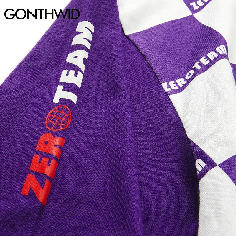 GONTHWID Squared с принтом букв уличная Футболки Мужские Лето 2019 г. хип хоп Hipster