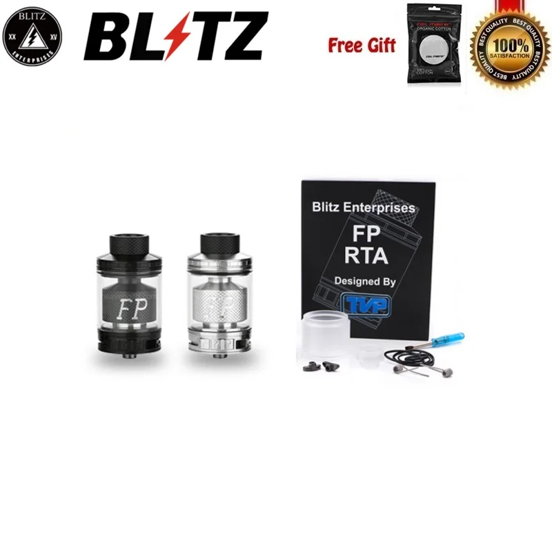 Оригинальный Blitz FP RTA Vape Танк 30 мм 4 мл 6 Емкость Поддержка одной двойной катушки