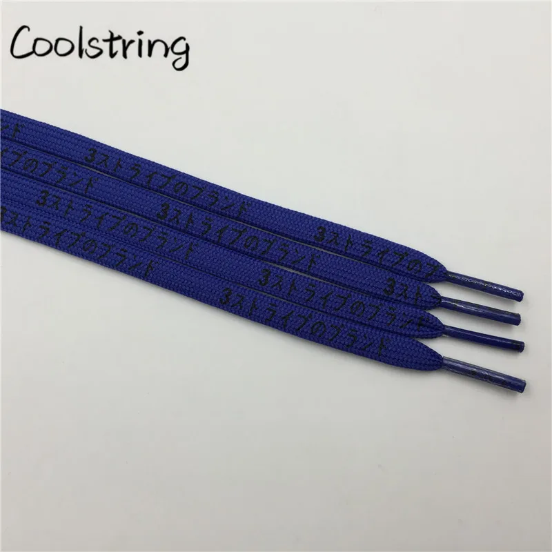 Coolstring, стильные, премиум, 7 мм, плоские, с принтом, японские, Катакана, с буквами, шнурки, красивые, модные, цветные, шнурки для шнурков