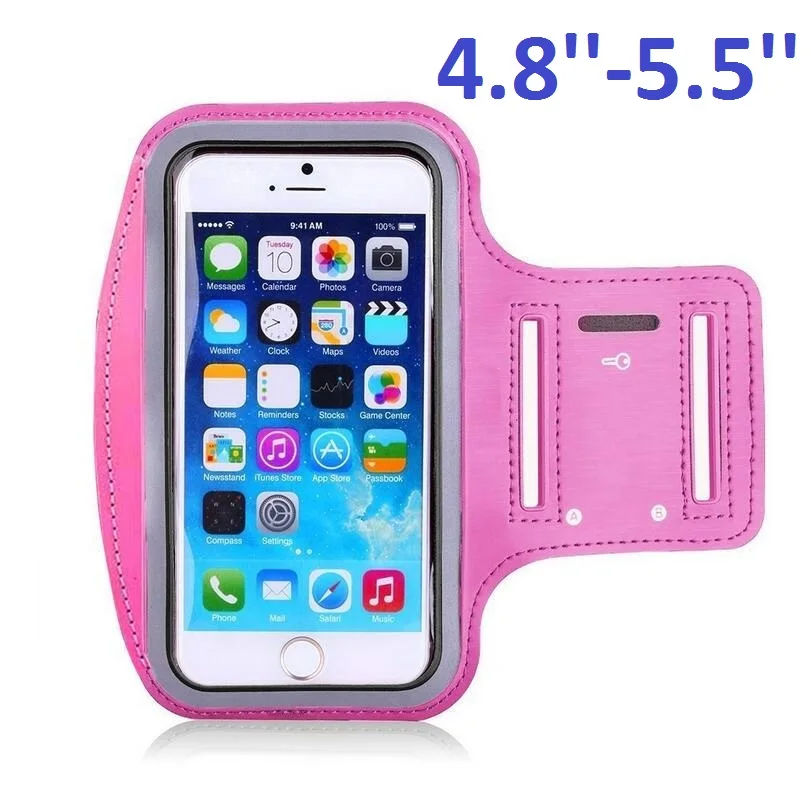 5.5 Inch-Pink Мобильный наручный чехол для телефона, Спортивная женская сумка кейс для бега держатель мобильного телефона бегущий отражающий браслет для смартфона - Цвет: 5.5 Inch-Pink