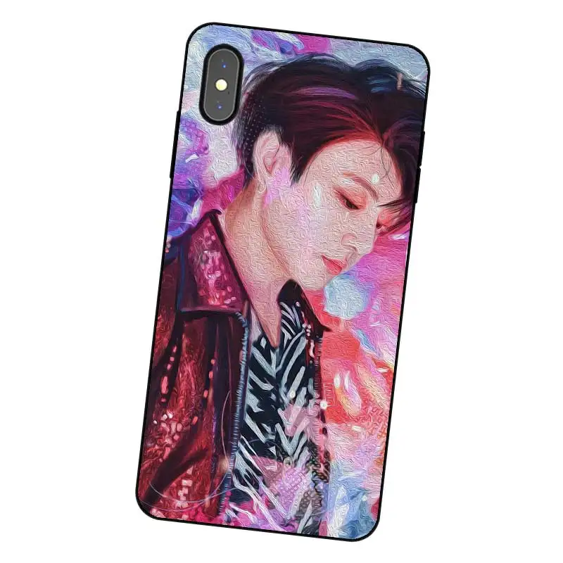 Черный силиконовый чехол с рисунком Taehyung N358 для Apple iPhone 11 Pro XR XS Max X 8 7 6 6S Plus 5 5S SE |