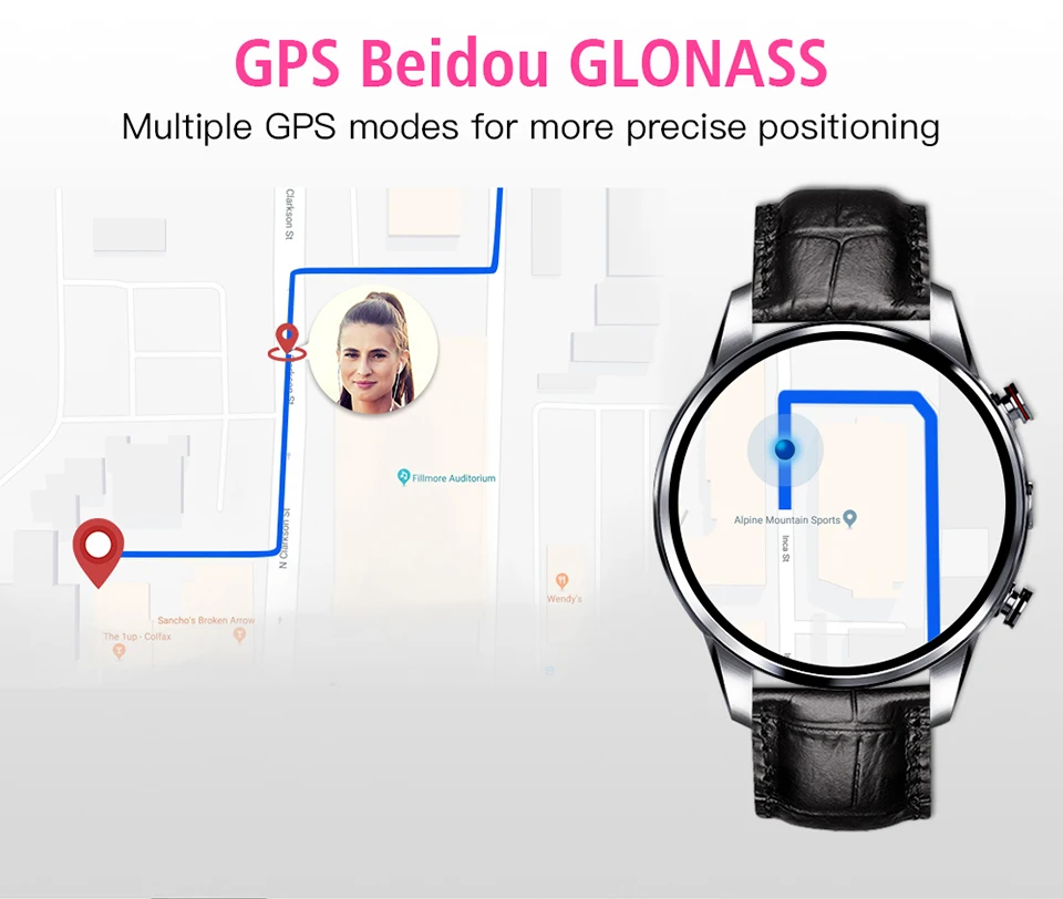 Keoker Smartwatch Классическая Бизнес Для мужчин Android 7,1 1,39 дюйма BLuetooth 4G Поддержка sim-карты WI-FI gps Smartwatches Для мужчин