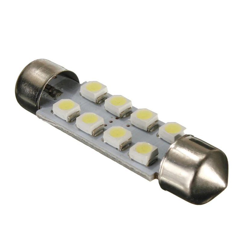 10 x белый 42 мм 1210 SMD 8 LED DC 12 V номерной знак света | Автомобили и мотоциклы