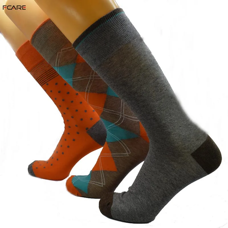 Носки Fcare мужские 6 шт. = 3 пары calcetines 44 45 46 47 большие размеры весенне зимние длинные