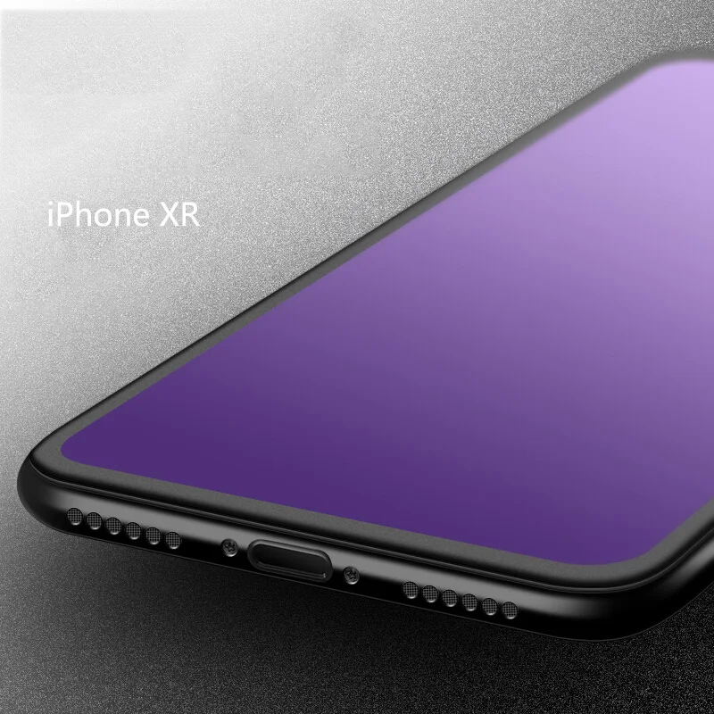 2.5D матовый анти синий отпечаток пальца закаленное стекло для Apple iPhone XS X 8 7 6 6s Plus
