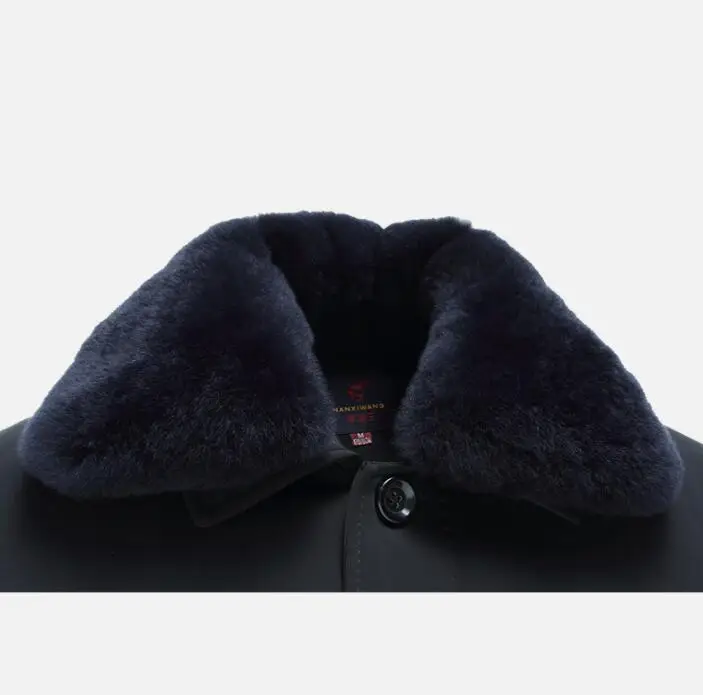 Plus velvet thickening winter jacket men Cotton coat clothes ropa camperas hombre 2020 fur collar father wear Detachable inner