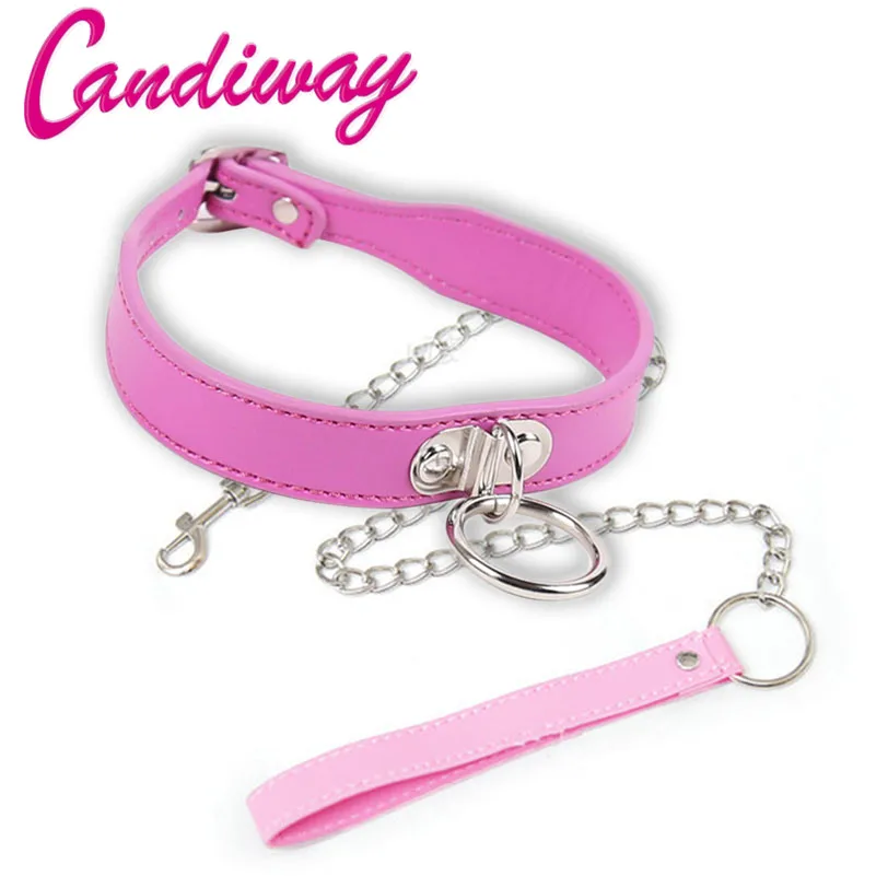 БДСМ фетиш бондаж эротический ошейник стальная цепочка поводок для взрослых