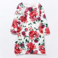 new family matching outfits spring summer autumn style family matching clothes mother and daughter floral printed dresses