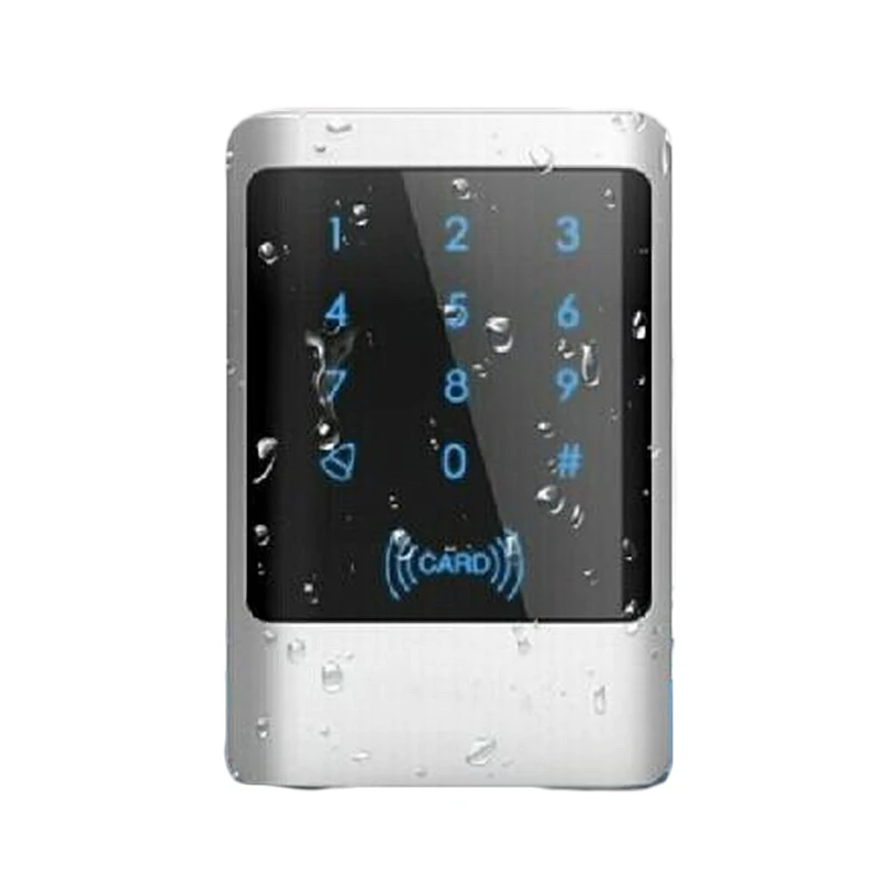 metal case cover rfid 125khz wg2634 reader water proof touch key pad reader for access control system free global shipping