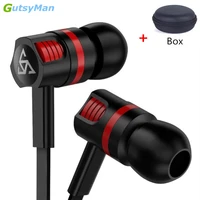 gutsyman wired earphone in ear sports earbuds with mic for xiaomi iphone samsung headsets fone de ouvido auriculares mp3