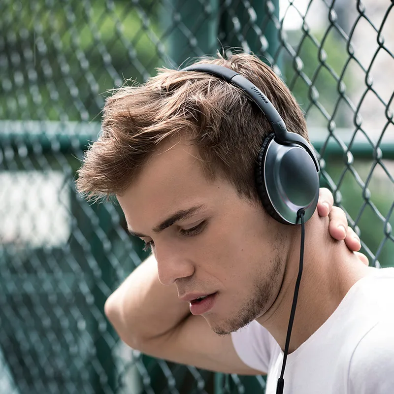Оригинальные Наушники Philips SHL4805 с проводным управлением Hi Fi наушники басами и