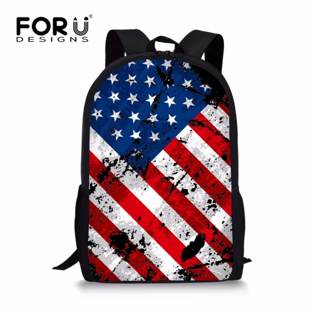 

Classic UK USA Flag Backpack Primary Children Kids Bagpack Elementary Art Painting American Flag Schoolbag Rucksack Personalized