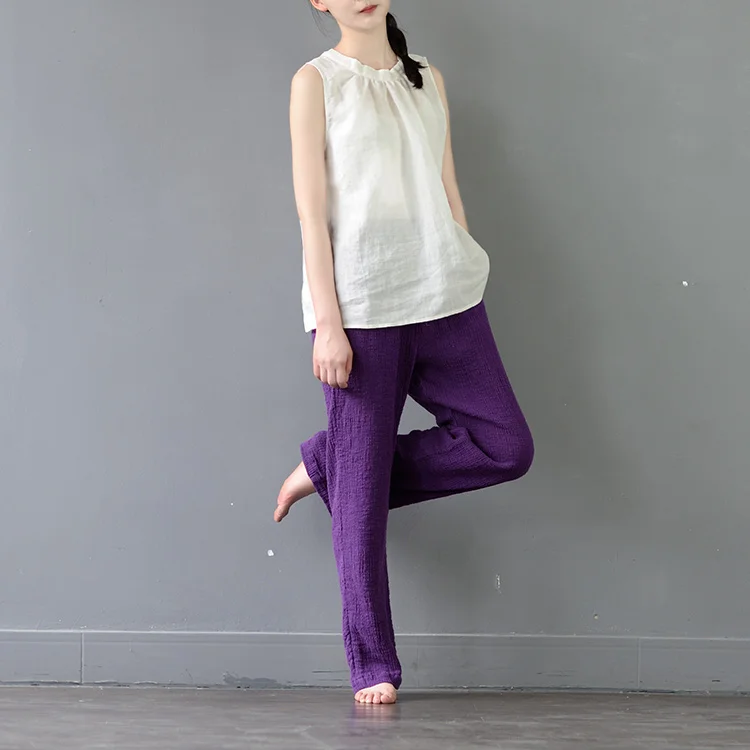 SCUWLINEN, женские летние топы, одноцветные, рами, свободные безрукавки, топы, Vestidos, повседневные женские блузки S359