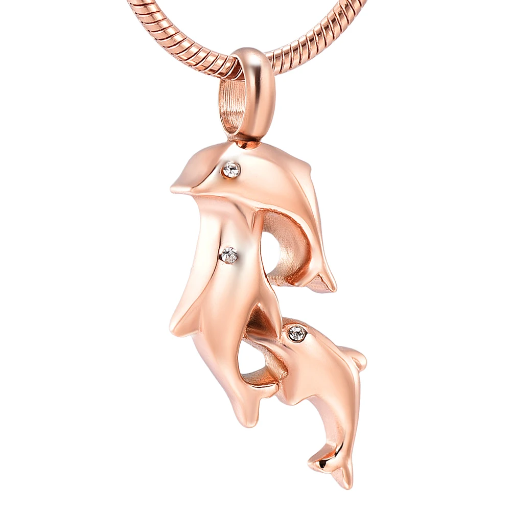 Три Дельфина вместе урна ожерелье для домашних животных человеческого пепла