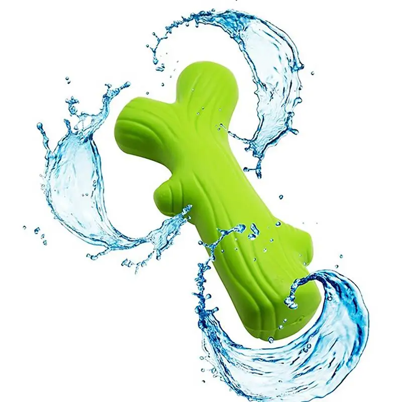 

1PC Cute Rubber Resistant Bite Clean Teeth Chew Training Toy For Pet Dog Cat Puppy Green color