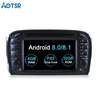 aotsr android 8 0 car gps navigation car radio dvd player headunit for mercedes benz sl r230 sl500 2001 2007 multimedia satnav