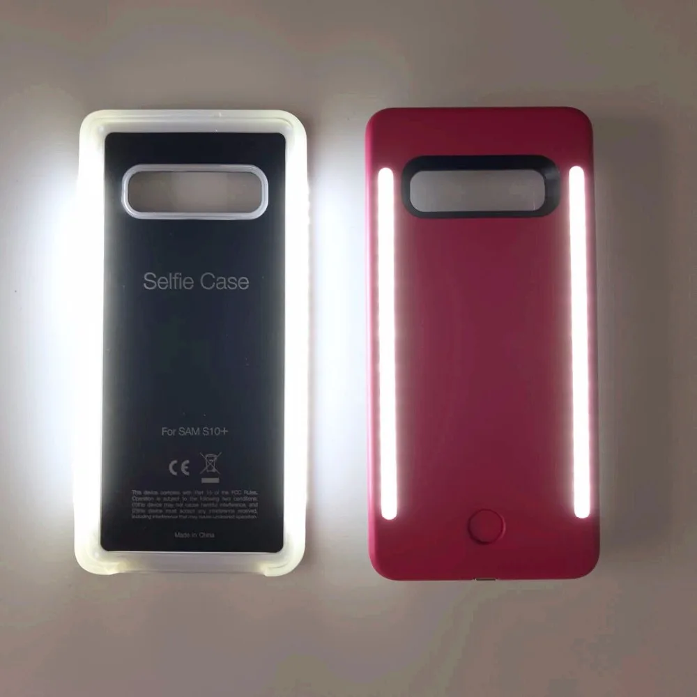 Для Galaxy S10 S8 S9 plus противоударный роскошный светящийся светодиодный чехол для