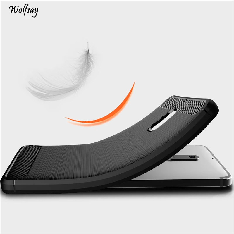 For Case Nokia 6 2017 TA-1000 Cover Soft TPU Brush Rugged Wolfsay sFor Fundas Phone Coque 5.5&quot |