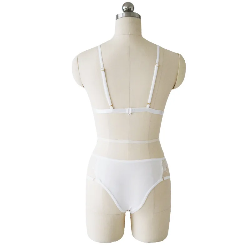 2018 с пикантными ремешками Туфли кружевом в виде ресниц наборы бюстгальтер + трусы