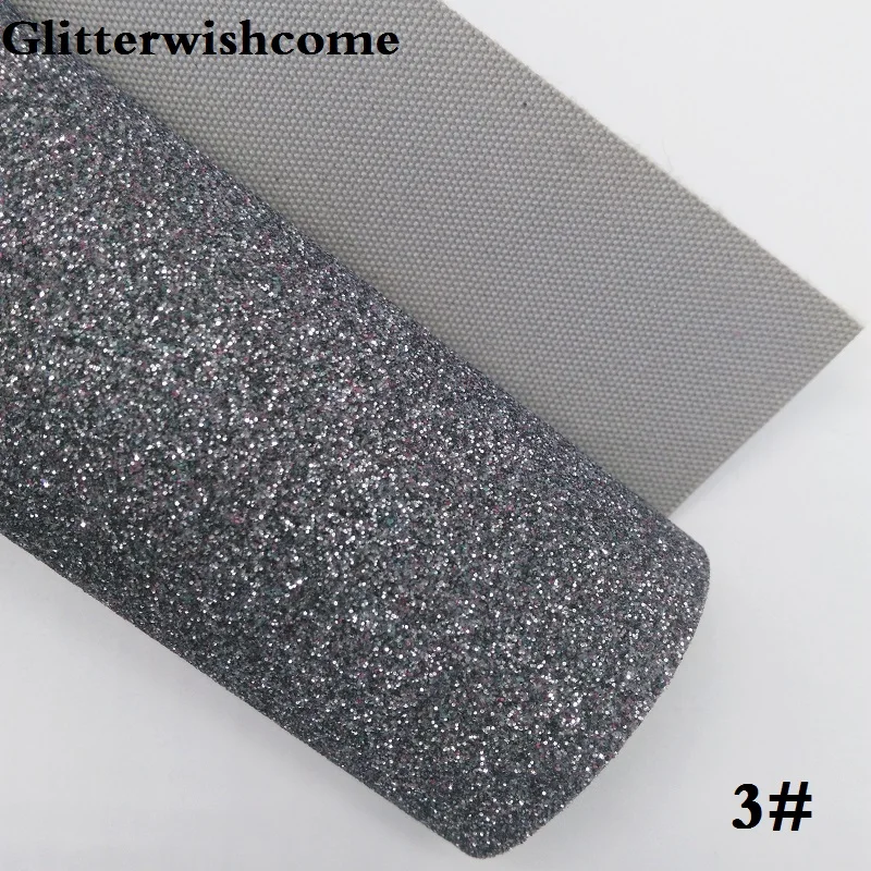 3 Glitterwishcome 21X29 см A4 Размеры синтетическая кожа, мелкие блестки кожаная сумочка в комплекте подкладочная ткань винил для банты, GM052A - Цвет: 3