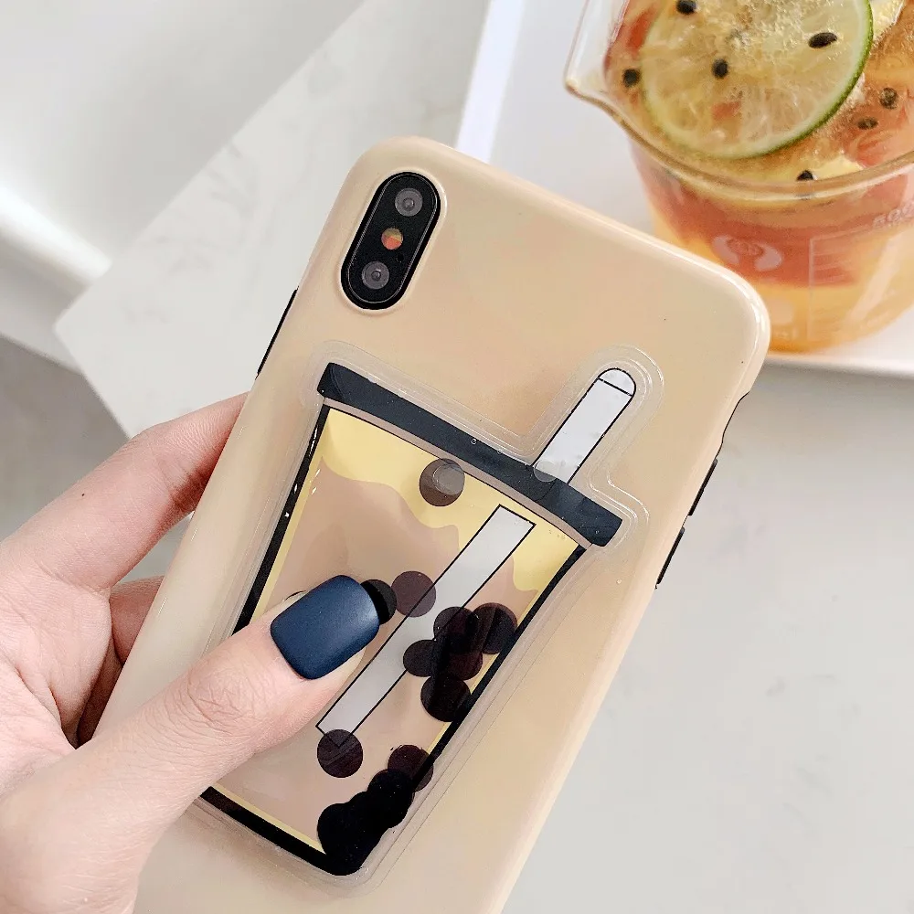 Zxtrby чехол для телефона с рисунком молочного чая iphone XS Max XR X 6 6s 7 8 plus Модный мягкий