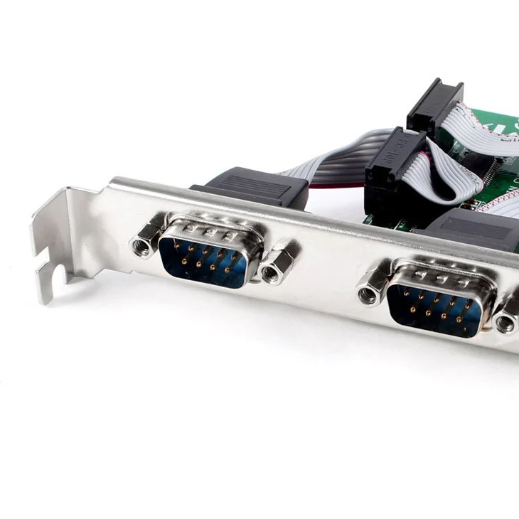 PCI-E PCI Express Dual Serial DB9 RS232 2 порта контроллер адаптер карта зеленый