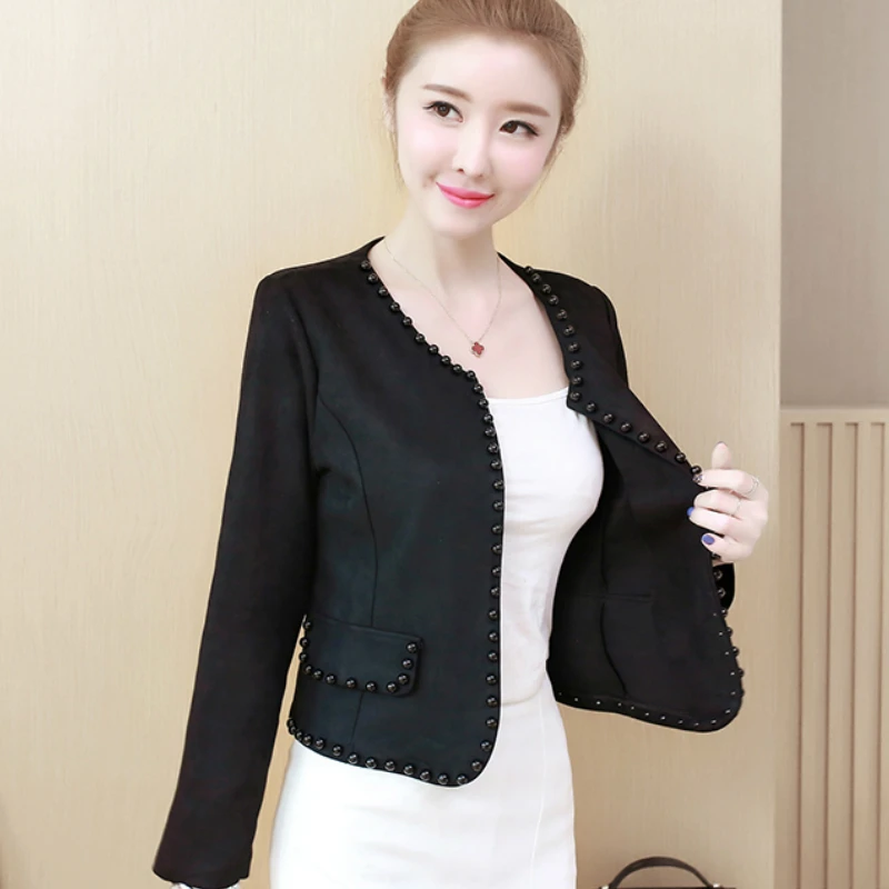 Chaquetas mujer, женские куртки и пальто, короткая женская куртка с длинным рукавом, Женское пальто, 3XL 4XL размера плюс, Женская куртка A963