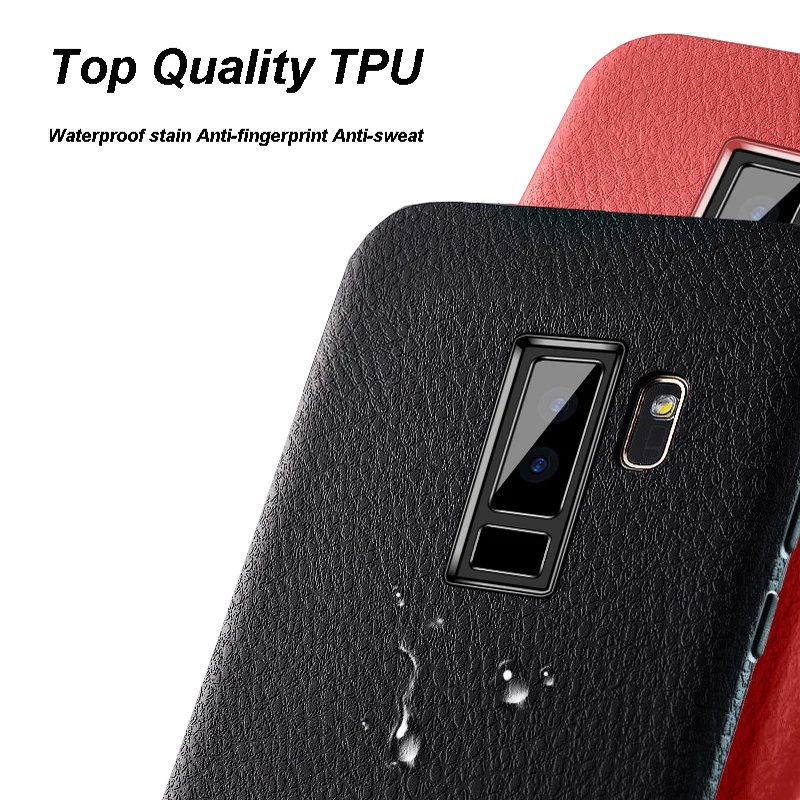 Деловой Тонкий кожаный мягкий ТПУ чехол для телефона iPhone 11 Pro XS MAX XR 8 7 6S Plus SAMSUNG S10 S9